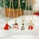 thumbnail image 2 of Adorno de campana de collar navideño Bastón de alce navideño Colgante de árbol de Navidad de Papá Noel Traje, 2 of 6