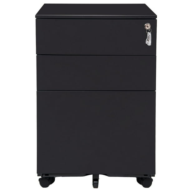 Filing Cabinet With Lock And Key 3 Drawer Locking Rolling File Cart Vertical Steel Lateral File