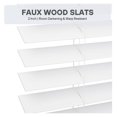 thumbnail image 4 of Cordless, 2 Inch Faux Wood Blind, 30.5" Wide x 60" Long, Window Blinds, Blinds & Shades, Blinds for Indoor Windows, Smooth, Bright White - 30.5" x 60",Bright White, 4 of 7