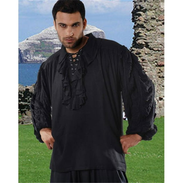 The Pirate Dressing C1014 John Reckham Shirt- Black - Extra Large