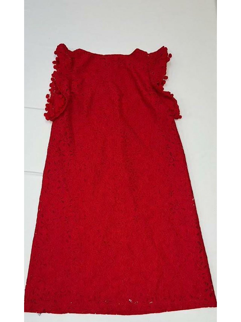 charter club red dress Charter Club Petite Lace Pom-Pom Dress, Created for Macy's - Red Barn