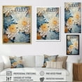 thumbnail image 4 of Designart "Elegance And Fragrance Of White And Blue Mums V" Mums Floater Framed Wall Art Living Room, 4 of 5