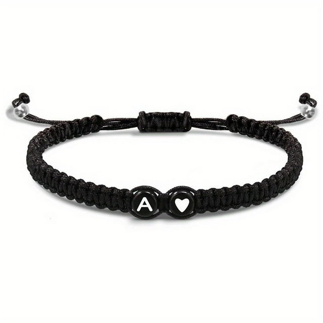 Heart Initial Bracelets 26 Letters Initial Bracelet A-Z Braided Bracelets✨✨ T7A6