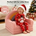 thumbnail image 5 of Toddler Sofa, 2-in-1 Kids Sofa, Easy to Move Toddler Chair, Toddler Beds for Gift, Rainbow, 5 of 9
