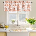 thumbnail image 4 of Valances for Windows Retro Orange Berry Tree Leaf Rod Pocket Short Curtain for Bathroom Living Room Bedroom Watercolor Fruit Plant Art 1 Panel 54x18in, 4 of 9