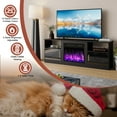 thumbnail image 6 of Waleaf 70" Fireplace TV Stand with 23" Electric Fireplace, LED Lighted Entertainment Center, Adjustable Flame LED Color for TVs up to 80", Black, 6 of 8