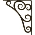 thumbnail image 4 of Ekena Millwork 1 1/2"W x 12"D x 15"H Tristan Wrought Iron Bracket, (Single center brace), Antiqued Pale Gold, 4 of 8