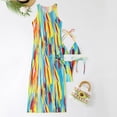thumbnail image 5 of MLQIDK Women's Rainbow Print Halter Bikini Set with Cover-Up 3 Piece Swimwear Sexy Two Piece Bathing Suit with Flowy Beach Dress 2026 Multicolor S, 5 of 7