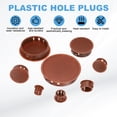 thumbnail image 3 of 20Pcs Red-Brown Hole Plugs, 30mm / 1.18" Plastic Snap in Locking Screw Hole Cover Flush Mount Panel Plugs for Chair / Table / Furniture Cabinet, 3 of 7