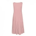 thumbnail image 4 of SHOPESSA Women's Summer Dresses Fashion Holiday Solid Color Sleeveless Party Beach Dress, 4 of 5
