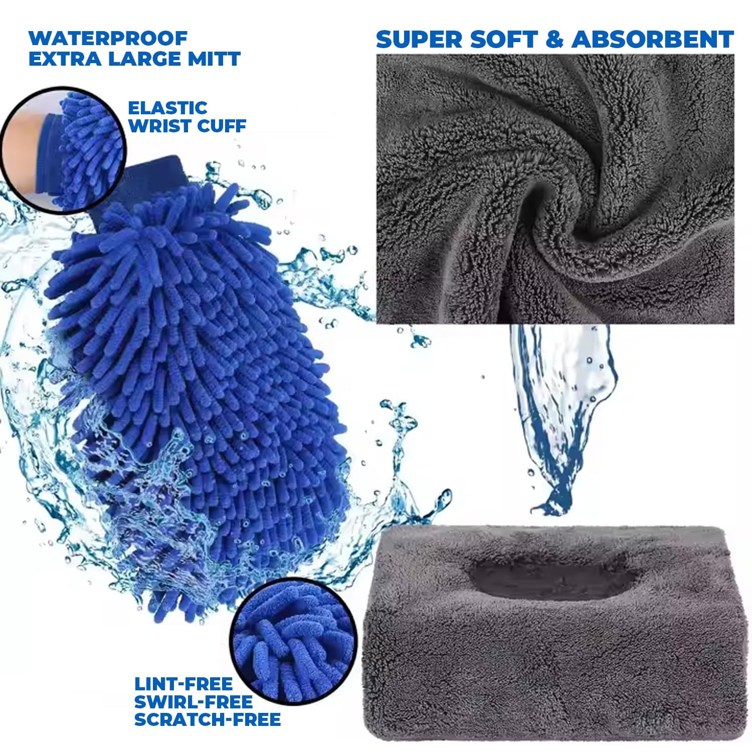 Nazarian Complete Car Cleaning Kit with Window Cleaner, Cleaning Brush, Polish Tools, Detailing Bucket - Car Wash Kit for Interior & Exterior Auto Detailing and Maintenance