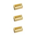 thumbnail image 1 of Baohd 1/2/3/5 Modern Aluminum Alloy Desktop Q Shape Business Card Holder for Tradeshows Sleek Look Gold 3PCS, 1 of 1