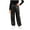 Black, variant on Lmnyox Pants for Kids Shiny Solid Color Elastic Waist Cuffed Performance Trousers Casual Loose Party Pants