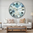 thumbnail image 2 of Designart 'Indigold Watercolor Lovely bird IV' Traditional wall clock, 2 of 4