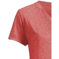 thumbnail image 2 of Expert Brand Women's Heather Natural Feel V-Neck T-Shirt, Heather Red, Medium, 2 of 4