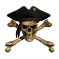 thumbnail image 2 of Grunge Pirate Skull 3D Wall Decal by Wallmonkeys Peel and Stick Graphic (24 in W x 21 in H) WM192834, 2 of 4