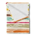 thumbnail image 2 of Colorful Soft Flannel Fleece Blanket, Horizontal Stripes Hand Drawn Abstract Arrangement with Grunge Style Line Design, Cozy Plush for Indoor and Outdoor Use, 70" x 90", Multicolor, by Ambesonne, 2 of 5