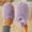 Purple, variant on Womens Gray Fuzzy Slide Slippers, Crystal Flower Closed Toe Warm Indoor House Shoes,Size 7.5-7.5