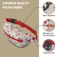 thumbnail image 5 of Fanny Pack Beige Christmas Santa and Reindeer Pattern Waist Pack Bag,Running Cross Bag,Waterproof Large Fanny Packs for Women Men for Travel Running Hiking Cycling, 5 of 6