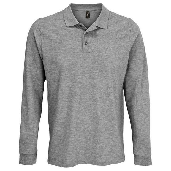 SOLS Adult Prime Pique Long-Sleeved Polo Shirt