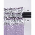 thumbnail image 6 of Purple Silver Stripes Curtains 54 Inch Length, Sheer Curtains for Bedroom Living Room Window Modern Ombre Abstract Aesthetic Rod Pocket Drapes Kitchen Curtains Small Half Window 42"x54" 2 Panels, 6 of 6