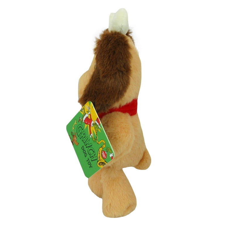 Seuss' The Grinch Max Squeaky Plush Dog Toy, Brown