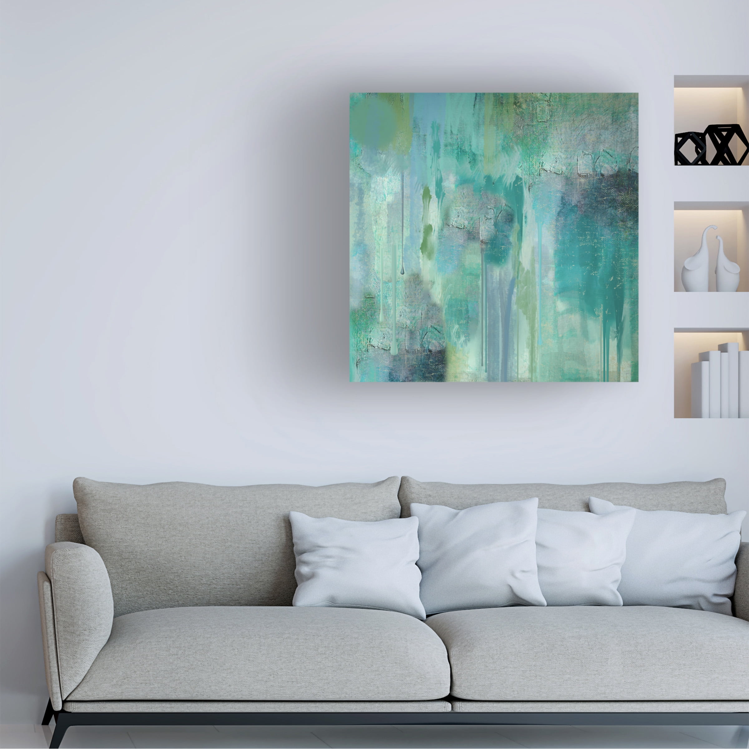 Trademark Fine Art "Aqua Circumstance II" Canvas Art by Color Bakery