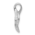 thumbnail image 2 of Sterling Silver Rhodium-plated CZ Leaf Slide QP5293, 2 of 4