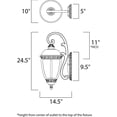 thumbnail image 2 of Maxim Knob Hill DC Three Light 24-Inch Outdoor Wall Light - Sienna - 3465CDSE, 2 of 2