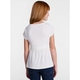 thumbnail image 3 of Wonder Nation Girls' Peplum Top with Short Sleeves, Sizes XS-XXL & Plus, 3 of 7