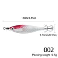 thumbnail image 4 of Anzuelo Calamar Luminoso Que Brilla en Cebo para Pesca Nocturna ( ) Rojo Y Blanco, 4 of 4