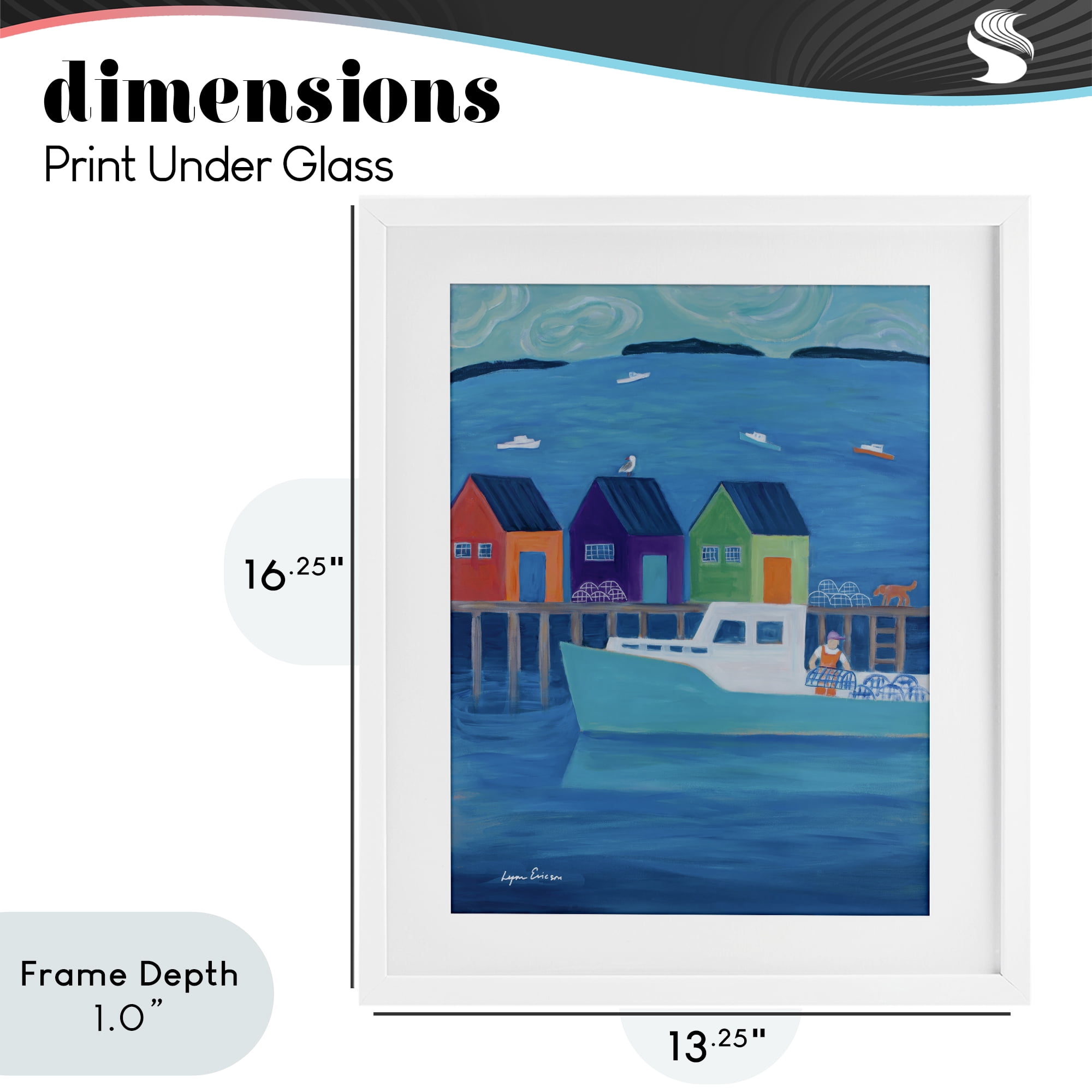 Stupell Industries Out Hauling Traps White Framed Print Under Glass, design by Lynn Ericson Fine Art