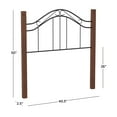 thumbnail image 4 of Hillsdale Furniture Matson Black Metal with Cherry Wood Posts Twin Headboard, 4 of 8
