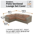 thumbnail image 2 of Flexiyard Outdoor Sectional Sofa Cover, 83"X115" Waterproof 600D Patio Furniture Cover, 2 of 6
