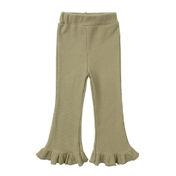 Esaierr Kid Toddler Baby Girl Bell Bottoms Stretch Cotton Fashion Flared Pants for 24M-8T
