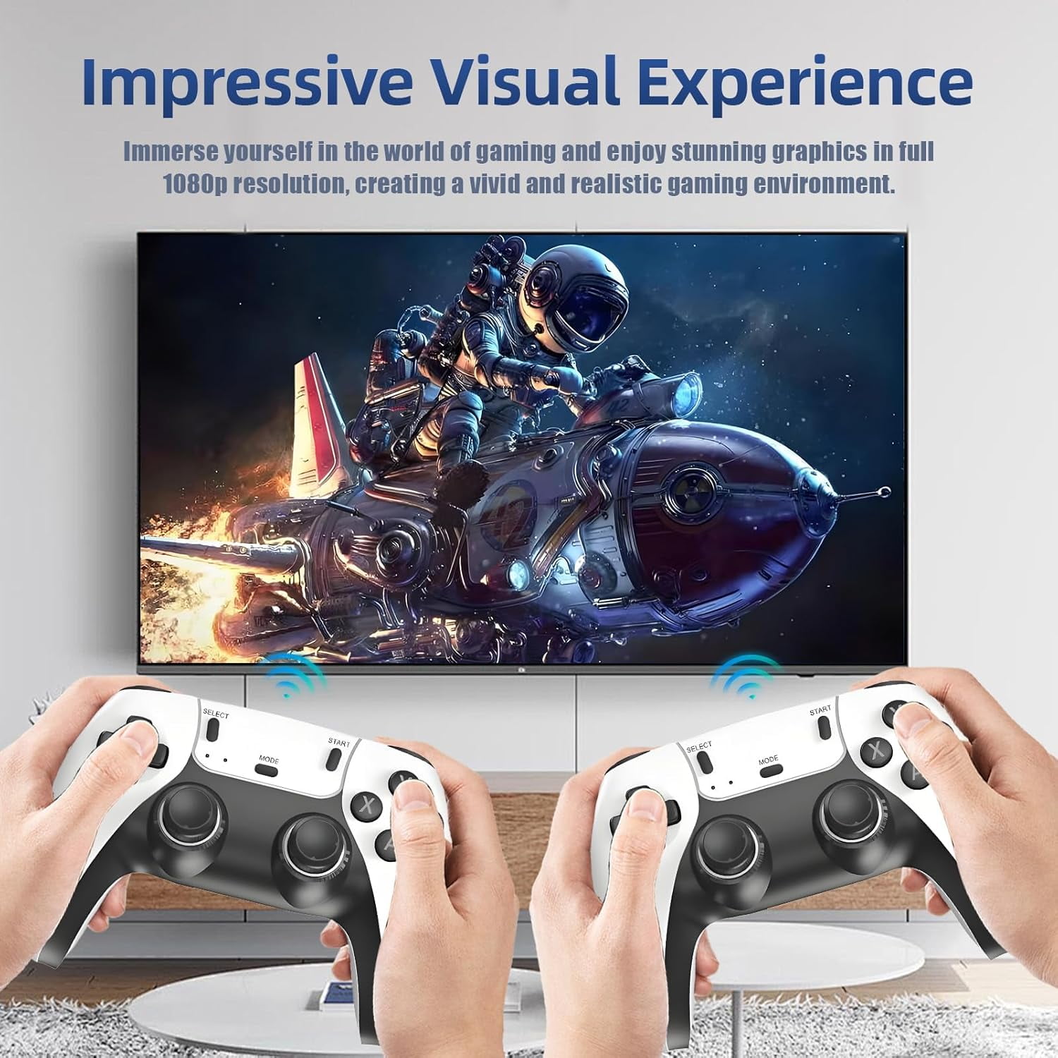 X2 4K Retro Game Stick Video Game Controller with 2 Wireless Controllers