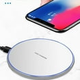 thumbnail image 2 of Frosted Metal Wireless Charger - Fast Charge, Universal Compatibility, Desktop Disc, for Smartphone Gift, 2 of 2