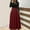 Wine, variant on Deal for Days Holiday Decor Ofreoo Women's Fashion Solid Long Sleeve Round-neck Pullover Patchwork Dress Womens Fall Fashion 2024