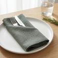 thumbnail image 4 of Unique Bargains 6Pcs Cotton Washable Cloth Napkins Dark Green 16x16inch, 4 of 6
