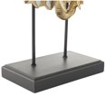 thumbnail image 5 of 15" x 22" Gold Resin Elephant Sculpture with Mirrored Sunburst Accent and Black Stand, by DecMode, 5 of 9