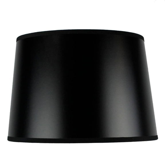 Home Concept Hardback Shallow Drum Lamp Shade 10x12x8 Black