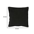 thumbnail image 5 of Pixie 22 x 22 Square Soft Fabric Accent Throw Pillow Flange Edges Black- Saltoro Sherpi, 5 of 5
