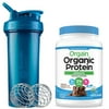 Orgain Organic Vegan Protein & Superfoods Powder, Creamy Chocolate Fudge (1.12 LB) with BlenderBottle Classic V2 28-Ounce Shaker Bottle for Protein Shakes, White and Bonus Nutrition Basics Whisk Ball