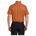 thumbnail image 2 of Mens Short Sleeve Easy Care Cotton/Polyester Shirt Texas Orange/ Light Stone X-Large, 2 of 6