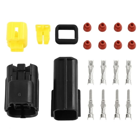 Automotive Connectors - 4 Pins Way Car Waterproof Automotive Electrical Connector Terminal Sockets Set