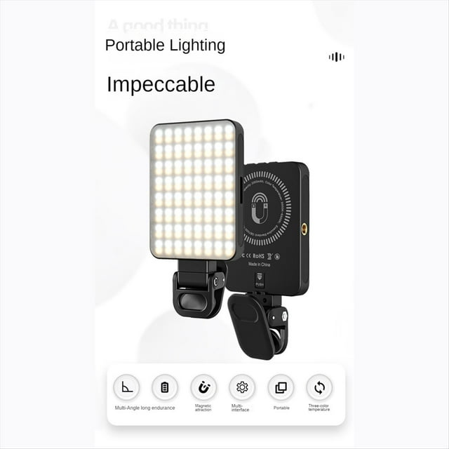 Luz Magnética para Selfies Luz de Relleno LED para Selfies/Fotografía//Llamadas con Zoom/Videoconferencia para Tableta/Portátil