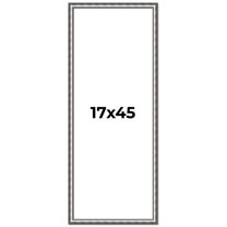 17x45 Frame Silver Real Wood Picture Frame Width 1.125 Inches | Interior Frame Depth 0.5 Inches |