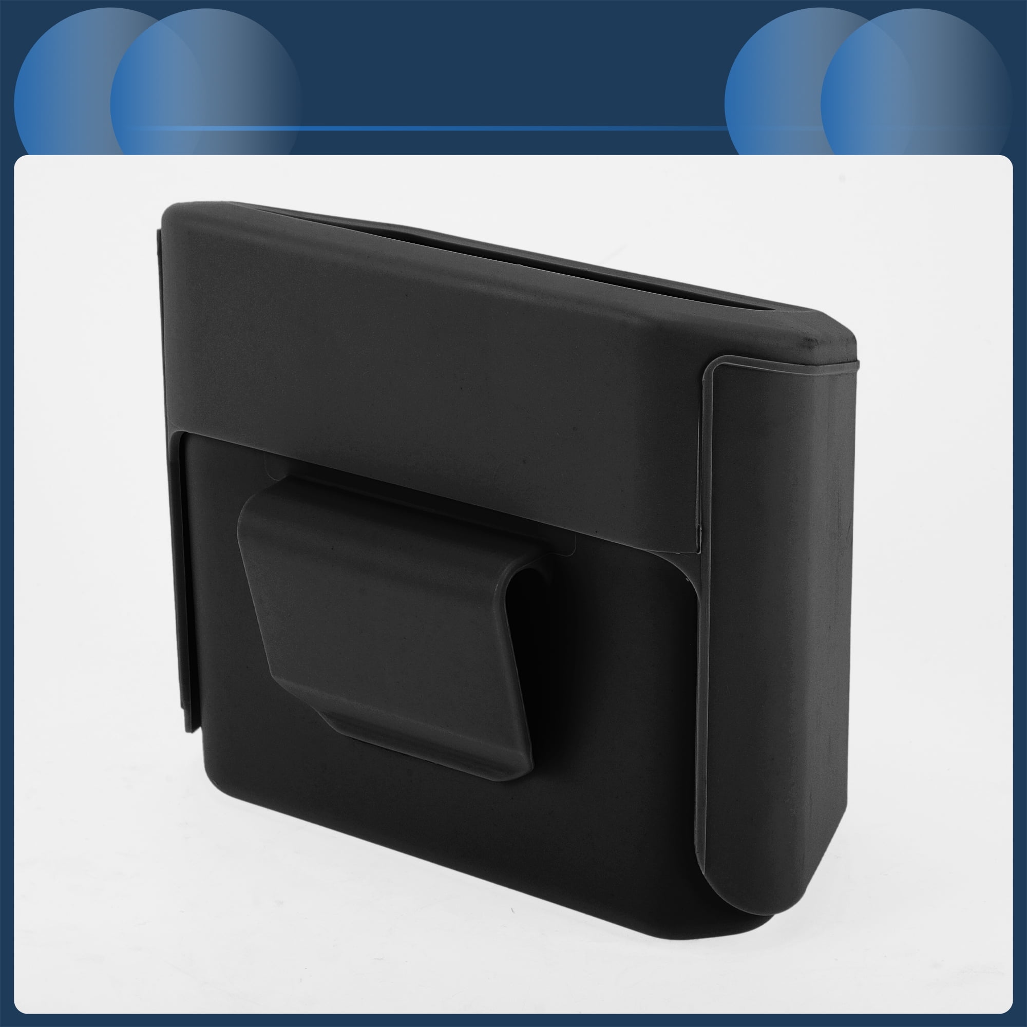 Unique Bargains Car Trash Can Door 6.3x2.8x5.5in Auto Bin Plastic Black