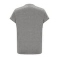 thumbnail image 7 of Enjoytime Shirts for Women Solid Color Pleated Round Neck Short Sleeve Blouses Business Business Work Work Tops Gray M, 7 of 7
