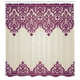 thumbnail image 3 of Ambesonne Turkish Pattern Shower Curtain, Rococo Spiral, 69"Wx84"L, Fuchsia Beige, 3 of 3